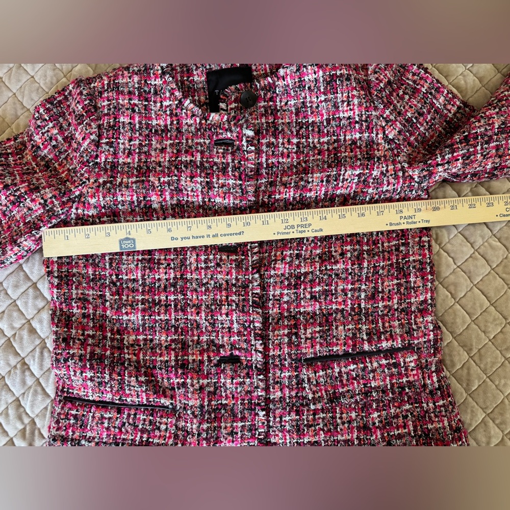 Talbots Tweed Jacket Skirt Set Pink Boucle Preppy Chic Size 6 NEW WITH TAGS - Picture 10 of 15